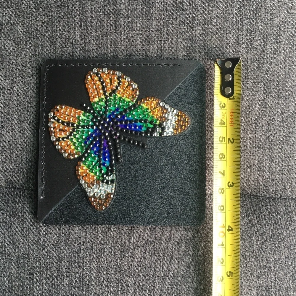 Diamond Art Butterfly Corner Bookmark, Colorful, Sparkly, Bling (ORNG/GRN/BLUE) - Picture 10 of 17